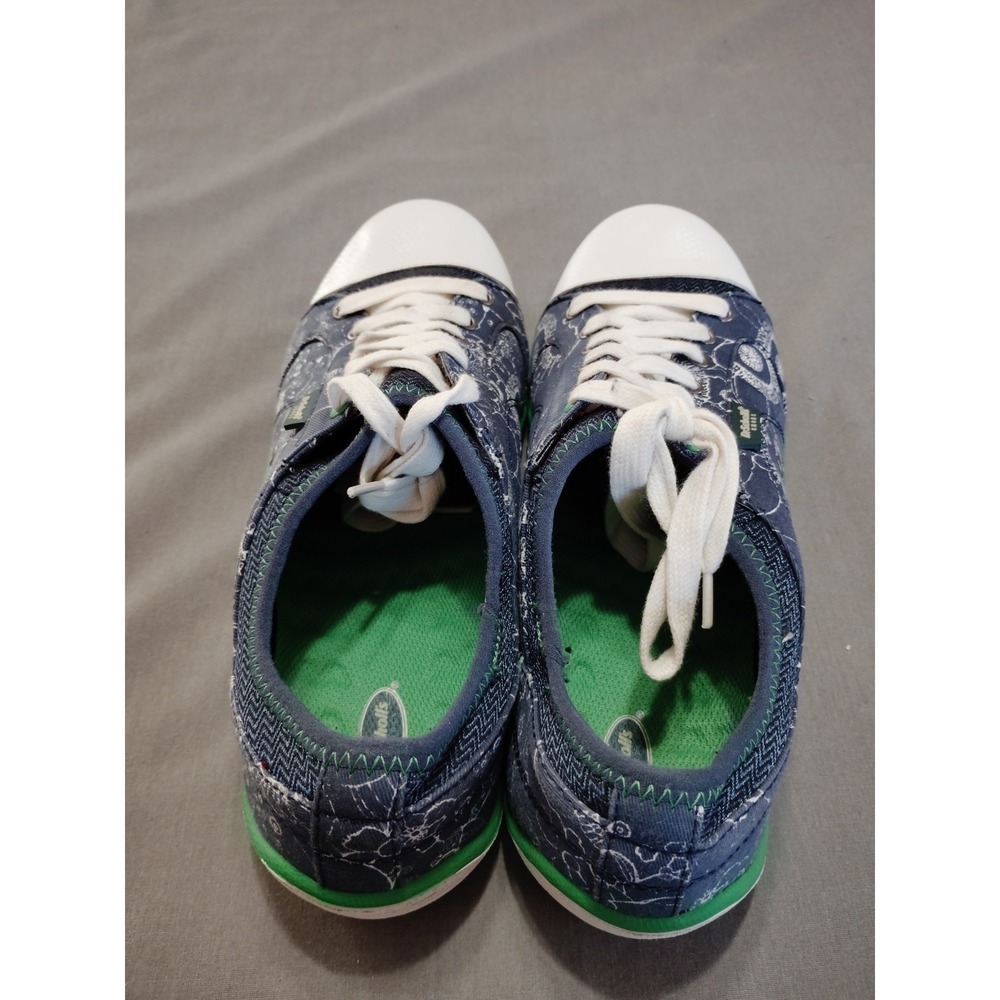 Dr Scholls JAMIE Sneakers Blue Comfort 10M Massaging Gel Insoles Preppy Athletic - Picture 5 of 9